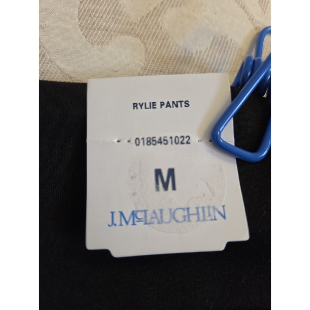 J.McLaughlin Wms Rylie Pull On Pants Bainbridge Knit Jersey Black Sz M NEW! $178 - Picture 15 of 16